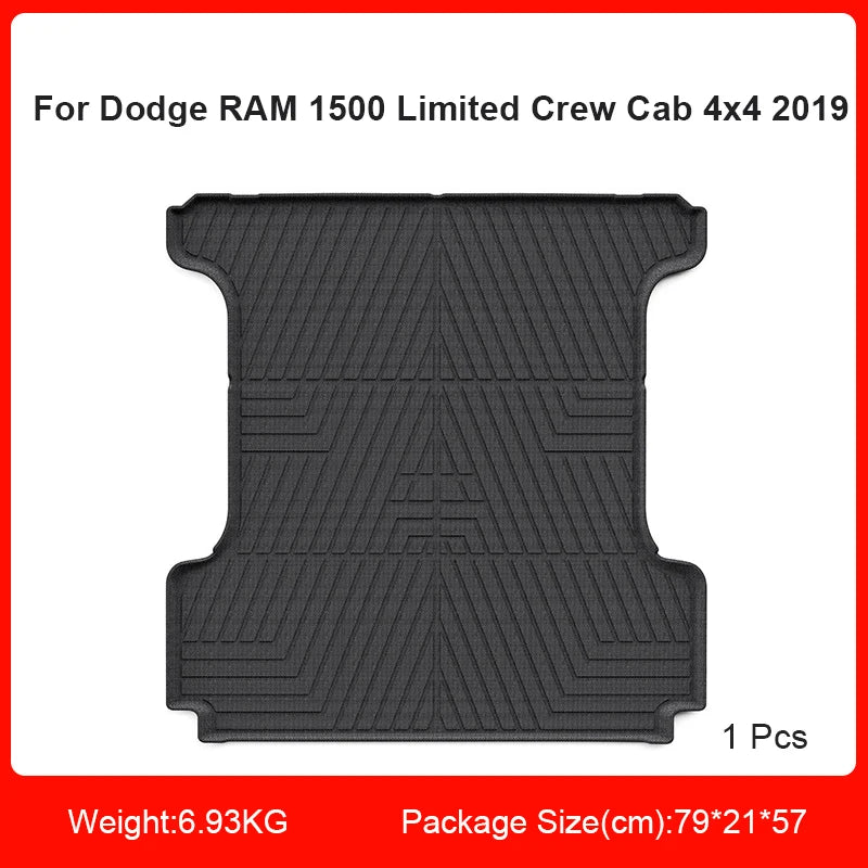 Custom Fit TPE Truck Bed Floor Mat for Dodge RAM 1500 Laramie Crew Cab