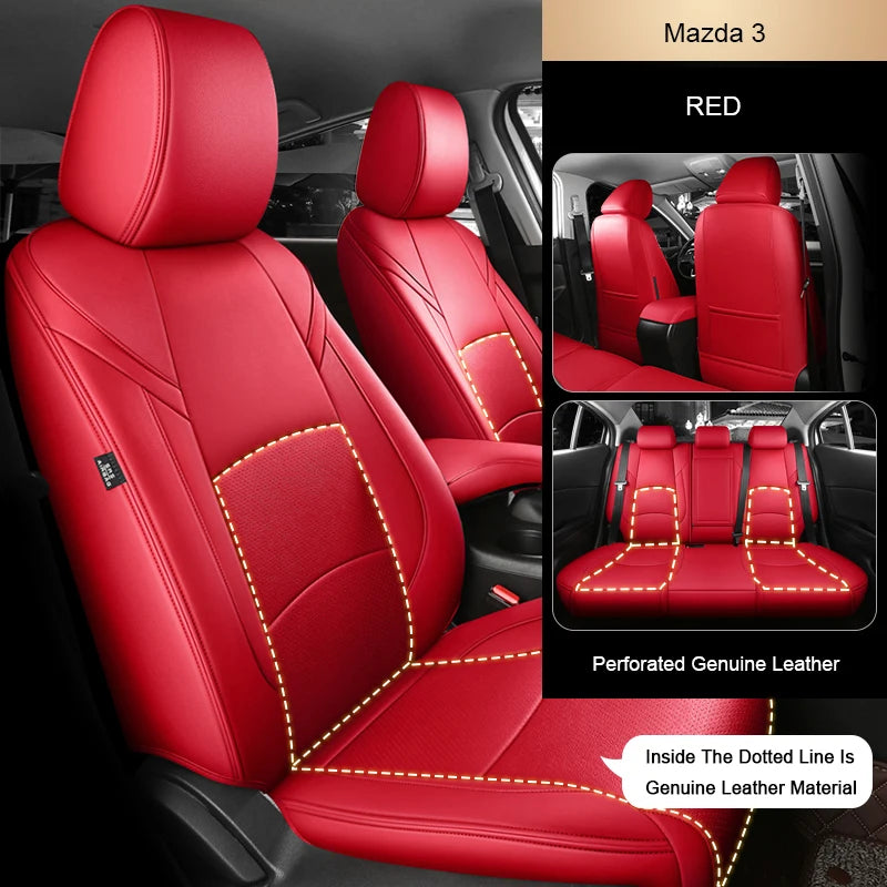Custom Fit Leather Car Seat Covers for Mazda 3