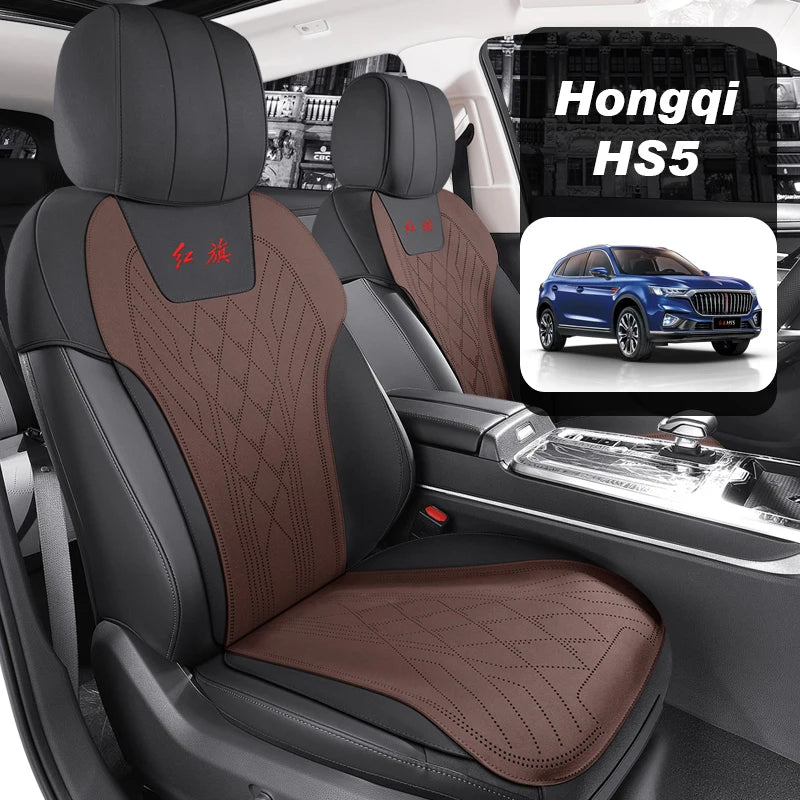 Custom Fit Half Cover Suede Car Seat Cushion Pads for Hongqi HS5