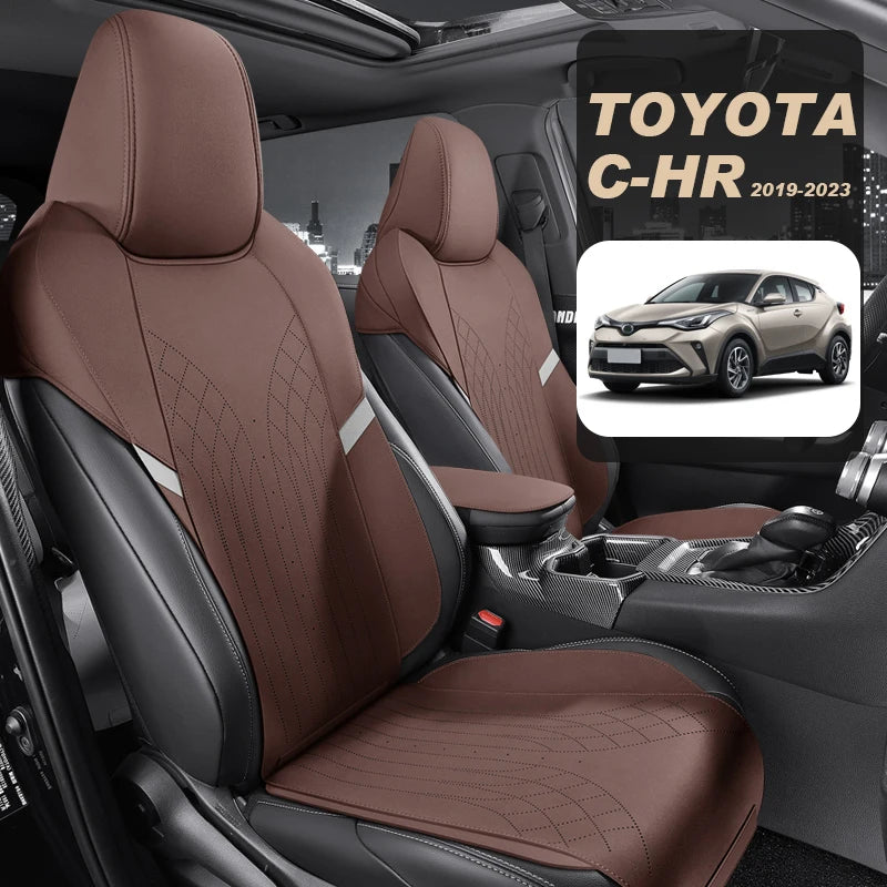 Custom Fit Half-Cover Suede Car Seat Covers for Toyota C-HR (2019–2023)