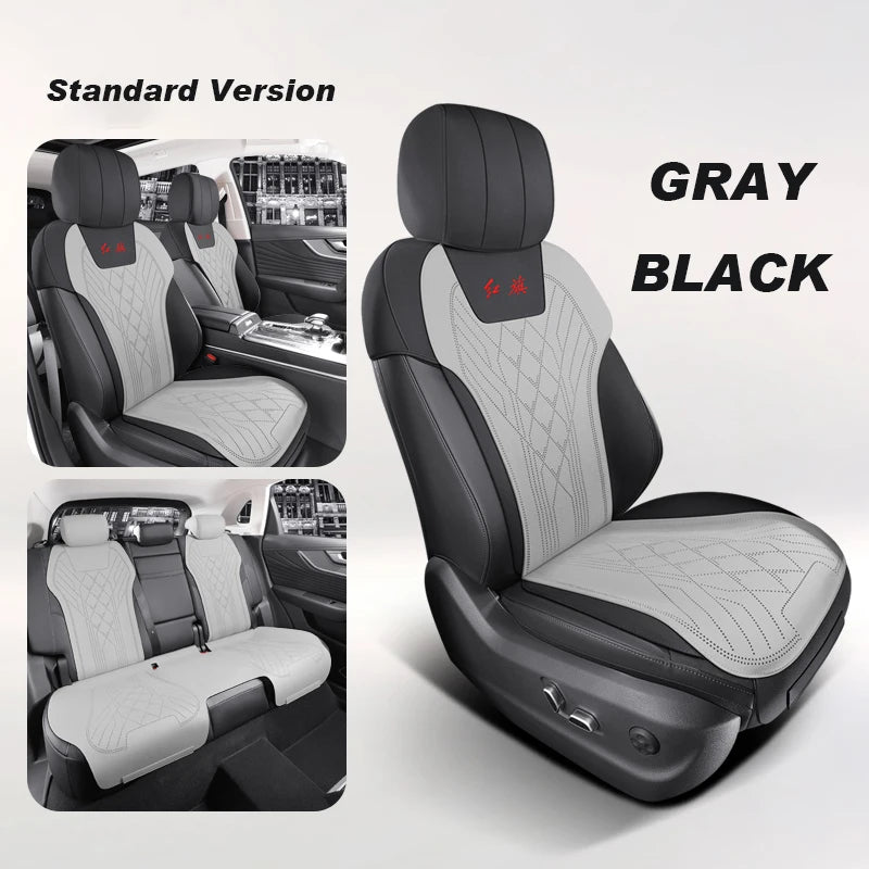Custom Fit Half Cover Suede Car Seat Cushion Pads for Hongqi HS5