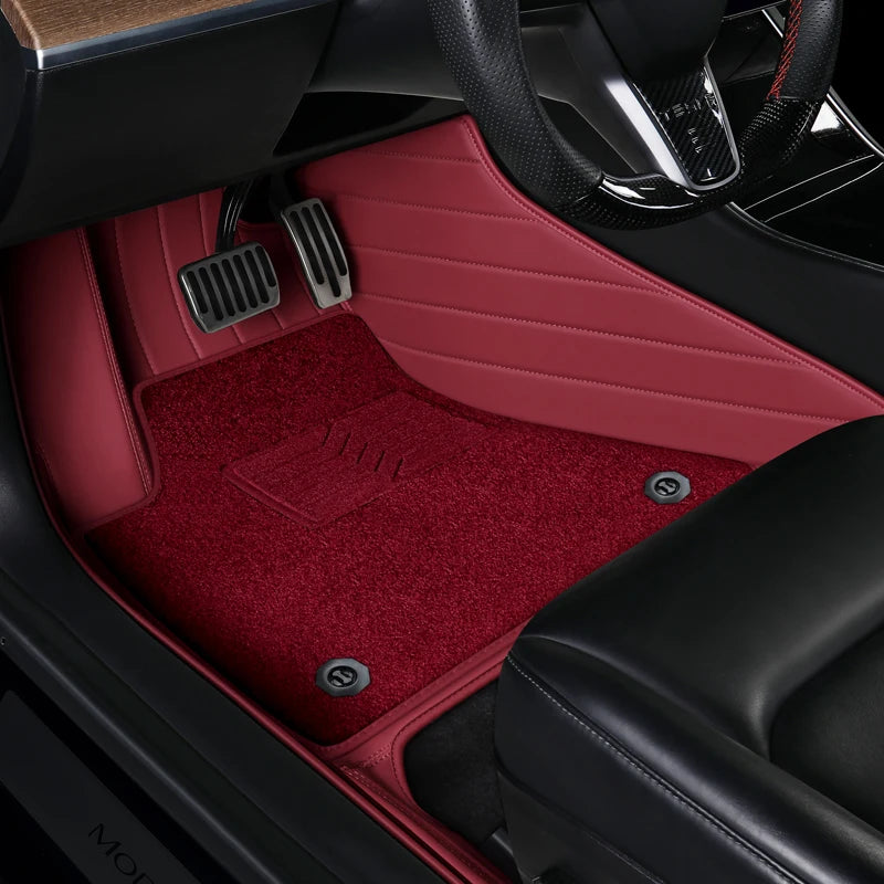 Custom Fit Floor Mats for Tesla Model 3 (Leather + Synthetic)