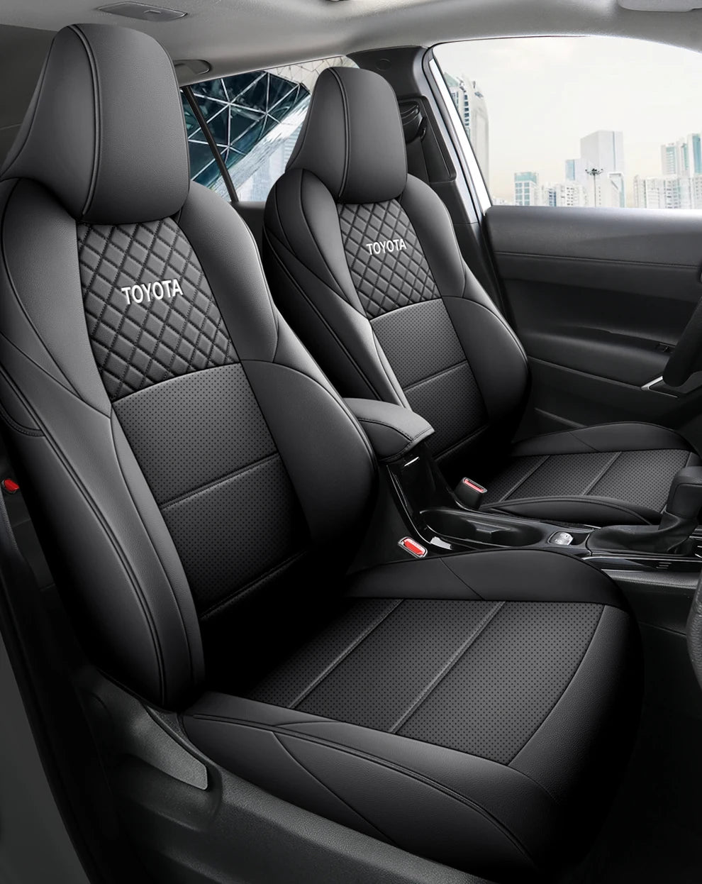 Custom Fit Leather Car Seat Covers for Toyota bZ4X