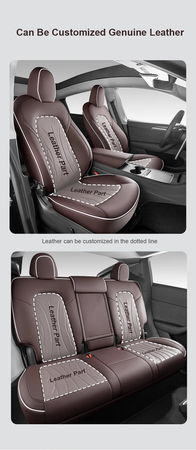 Custom Ventilated Cooling Seat Cushion with 10 Fans for Tesla Model 3 - Full Surround