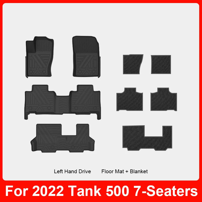 Custom 3D TPE Floor Mats for Tank 500 (2022–2024)