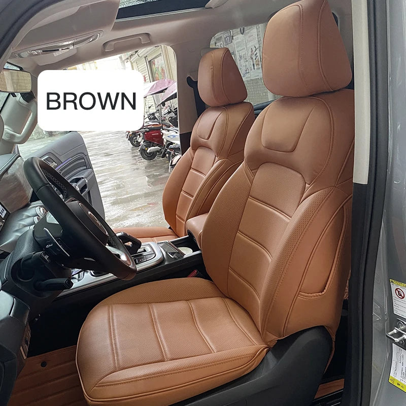 Custom Fit Leather Car Seat Covers for Tank 500 – 7-Seater