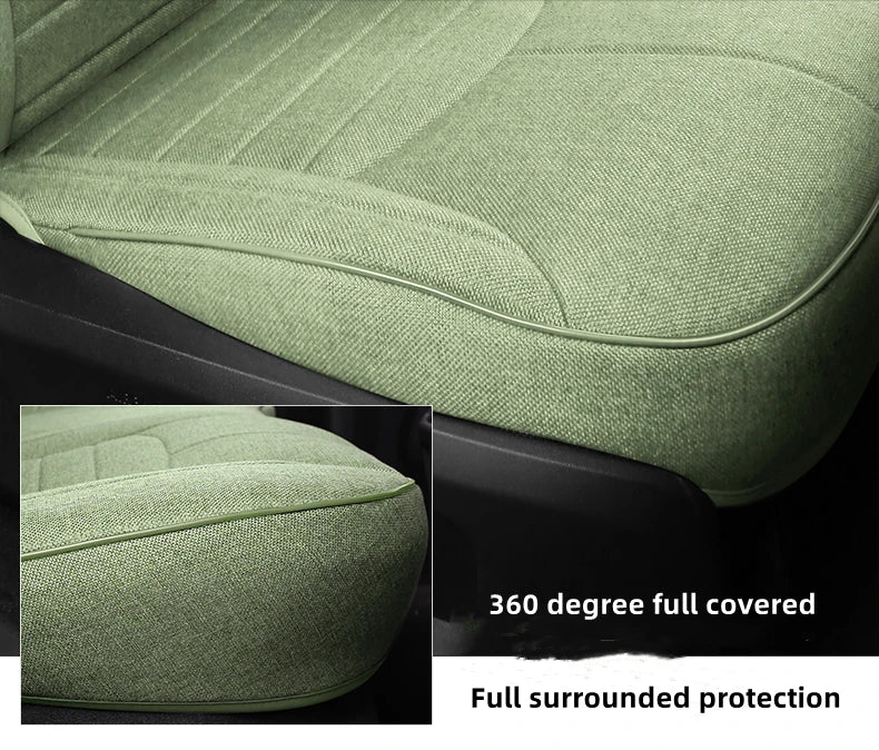 Custom Fit Flax Linen Car Seat Covers for Range Rover 2000