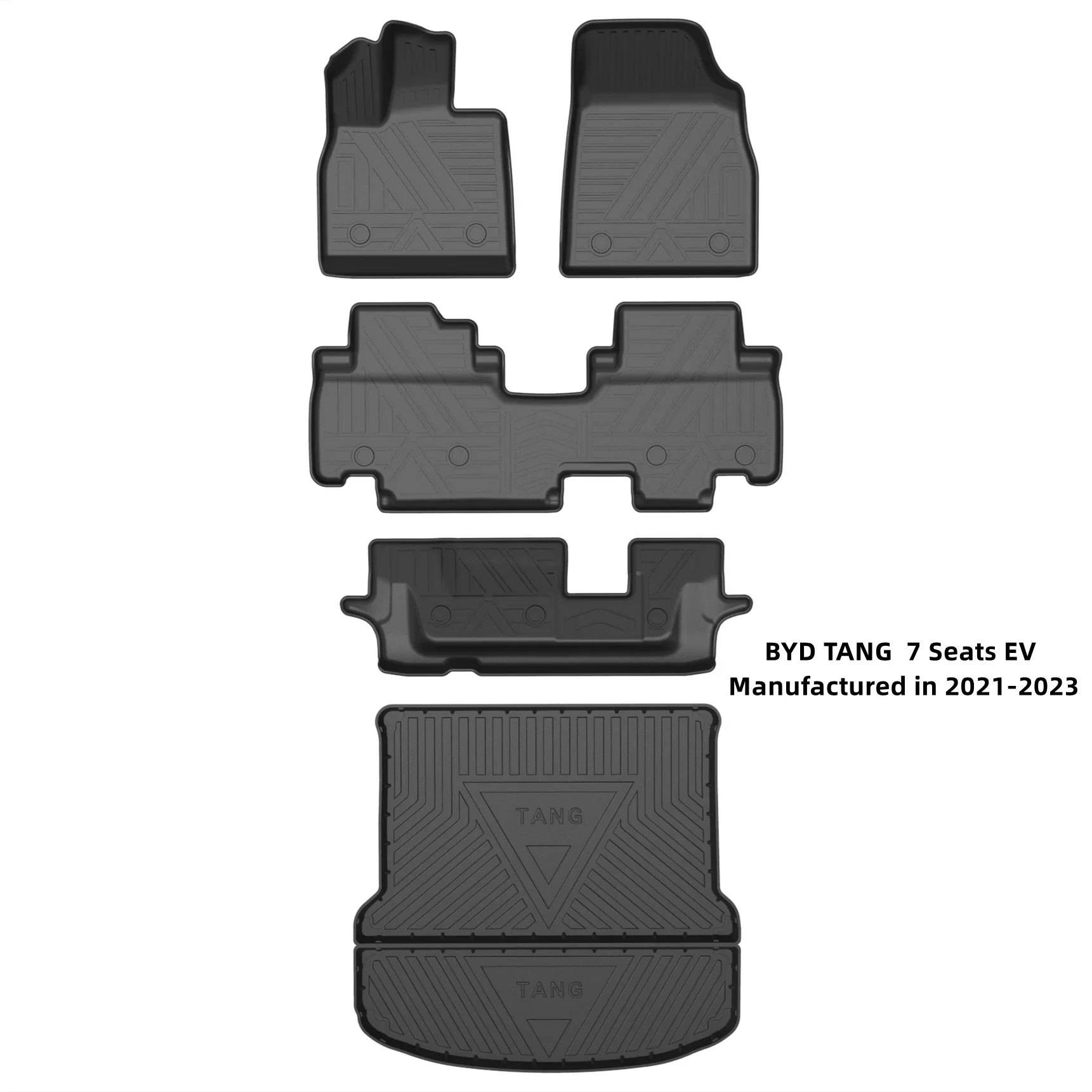Custom Fit TPE Floor Mats for BYD 5-Seater Models (Left-Hand Drive)