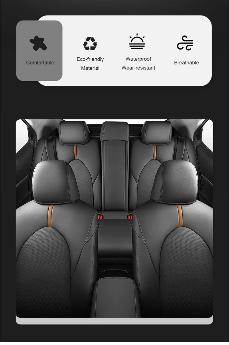 Custom Fit Leather Car Seat Covers for Toyota Camry