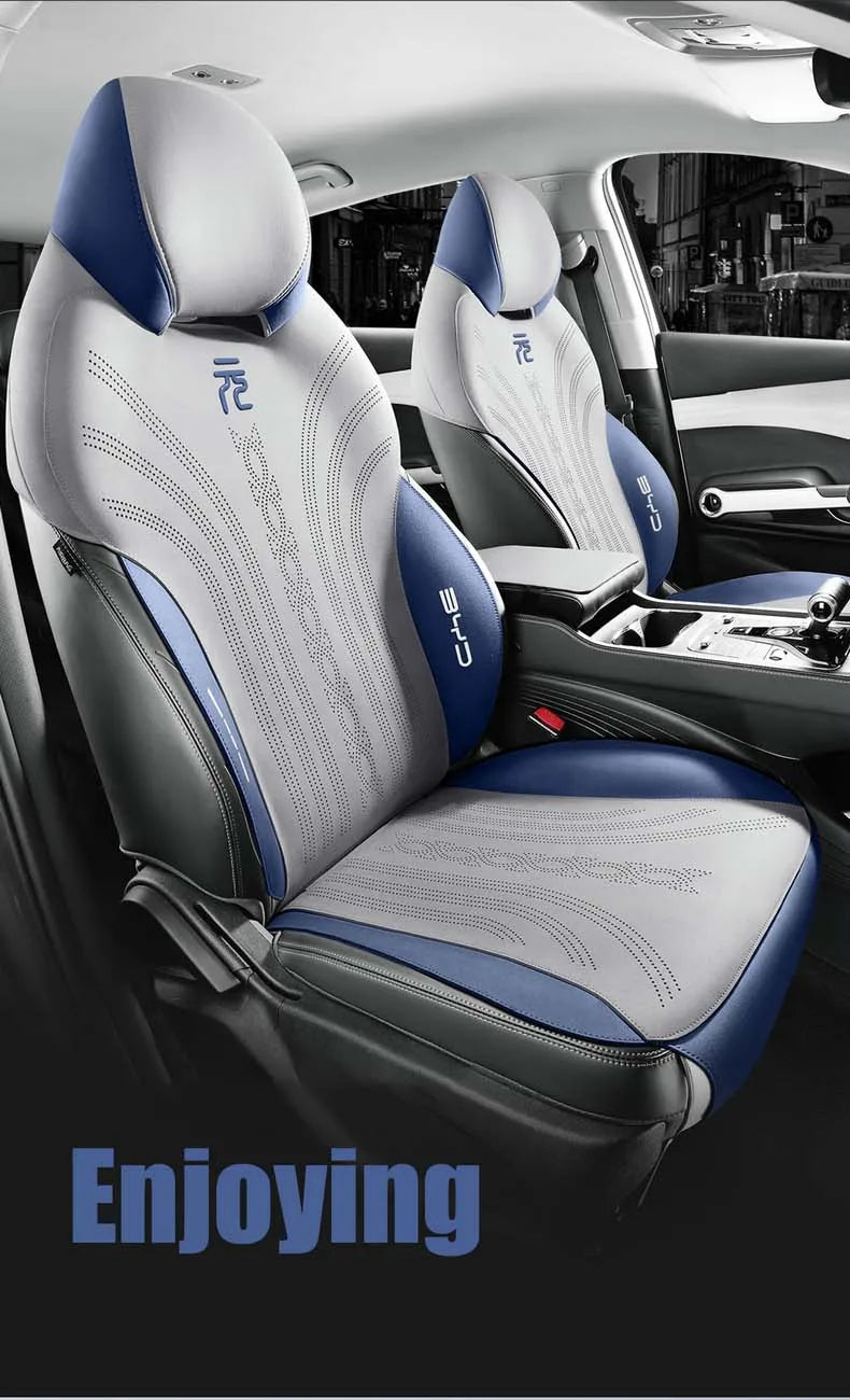 Custom Half-Cover Suede Leather Seat Cushion Pads for BYD Atto 3 / Yuan Plus