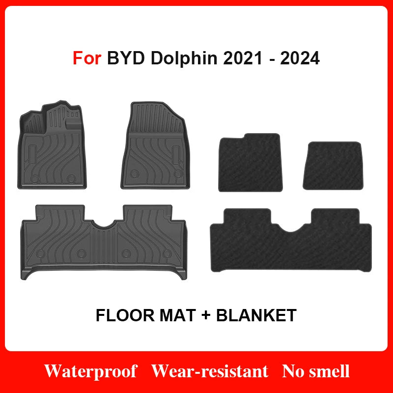 Custom Fit TPE Floor Mats for BYD Dolphin (2021–2024, Left-Hand Drive)