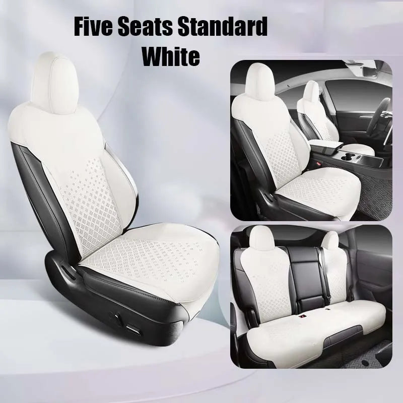 Custom Fit Half-Cover Suede Car Seat Cushion Pads for Tesla Model Y