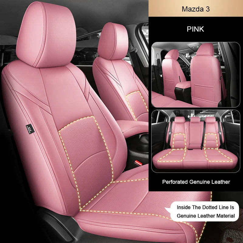 Custom Fit Leather Car Seat Covers for Mazda 3