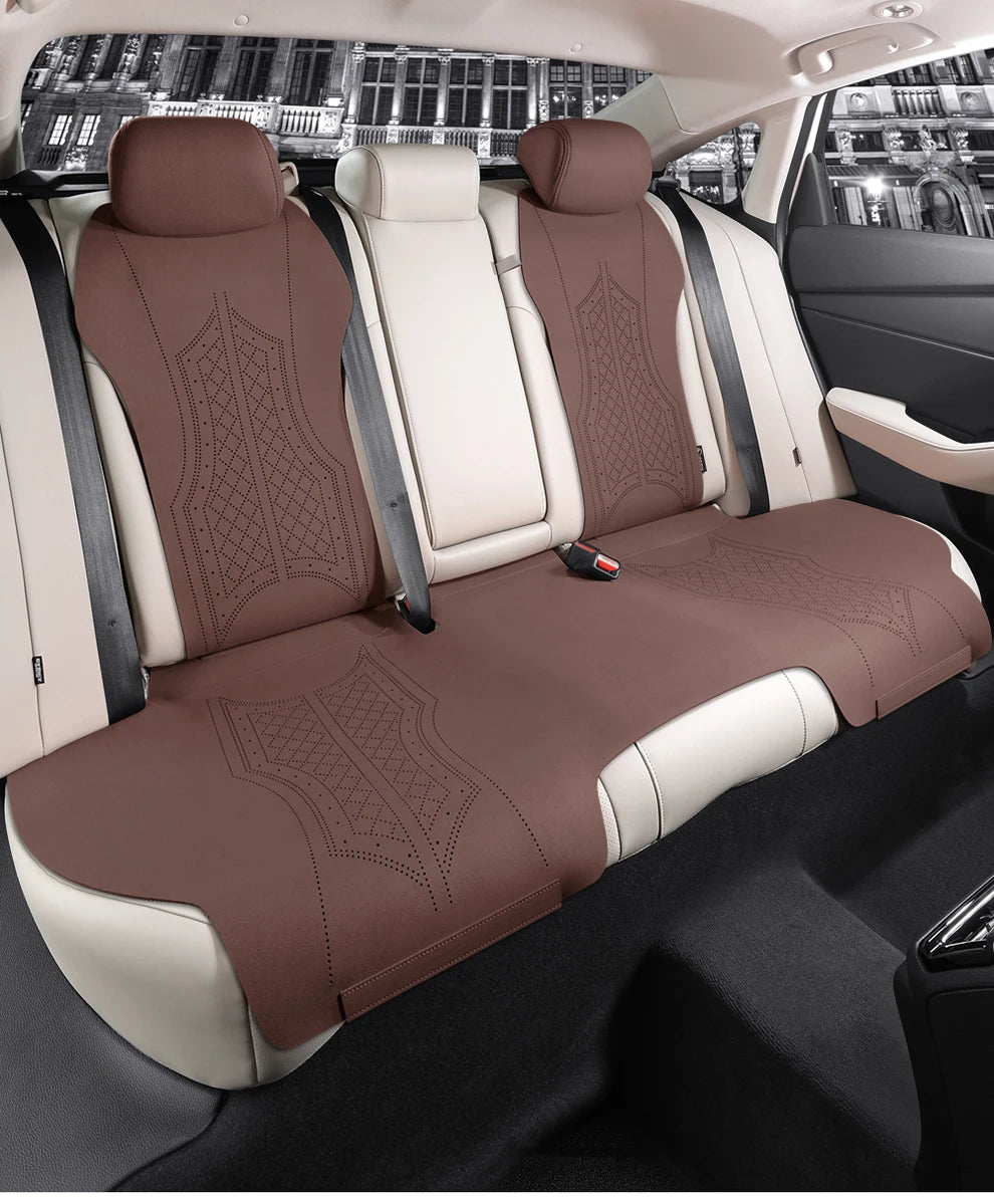 Custom Fit Half-Cover Suede Car Seat Covers for Honda Accord (2018–2023)