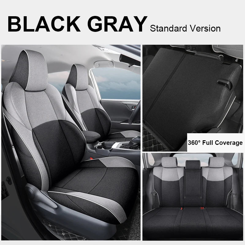 Custom Fit Flax Linen Breathable Car Seat Covers for Toyota bZ4X