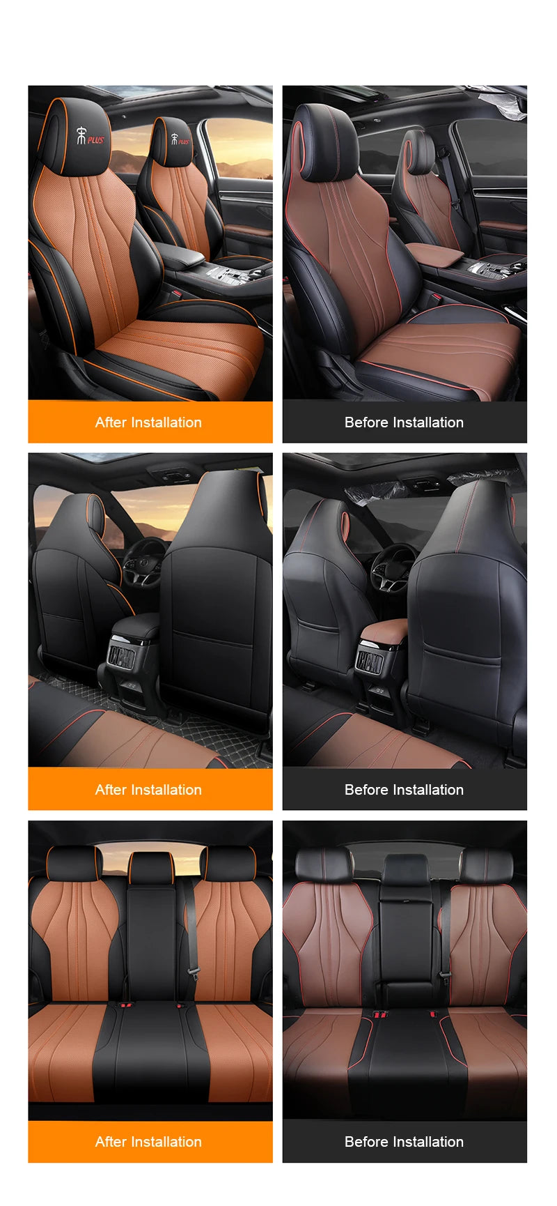 Custom Fit Leather Car Seat Covers for BYD Song Plus EV (2021–2025)
