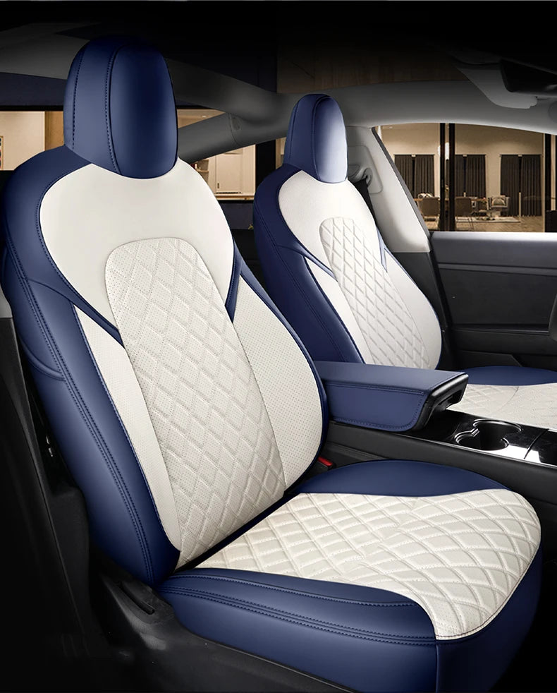 Custom Fit Leather Car Seat Covers for Tesla Model 3