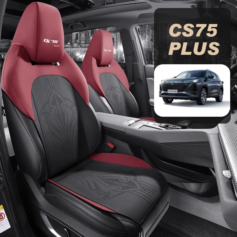 Custom Fit Half-Cover Suede Car Seat Covers for Changan CS75 PLUS