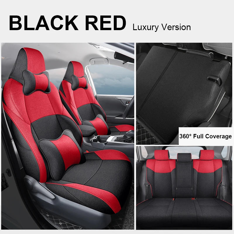 Custom Fit Flax Linen Breathable Car Seat Covers for Toyota bZ4X