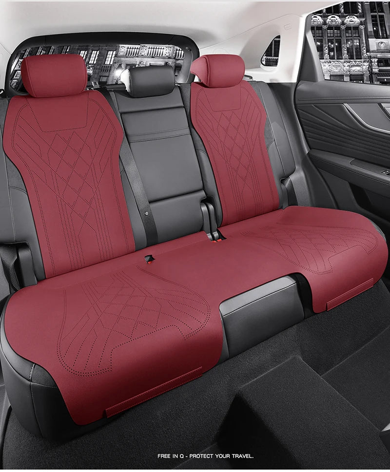 Custom Fit Half Cover Suede Car Seat Cushion Pads for Hongqi HS5