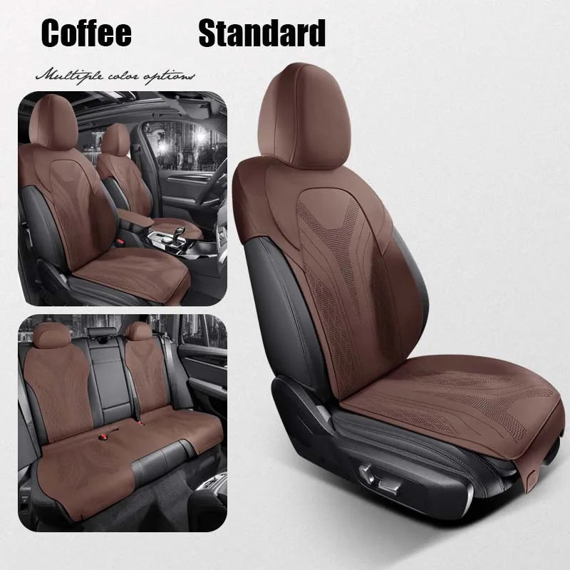 Custom Half-Cover Suede Seat Cushion Pads for BMW 5 Series