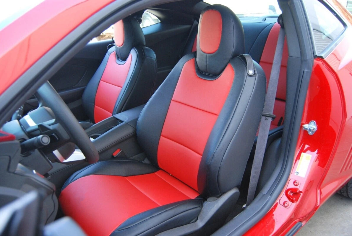 Artificial Nappa Leather Custom Fit Camaro Seat Covers for 2010–2024