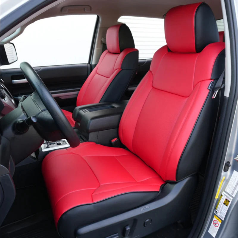Custom Fit Leather Seat Covers for Toyota Tundra 2007–2025 Crew Max