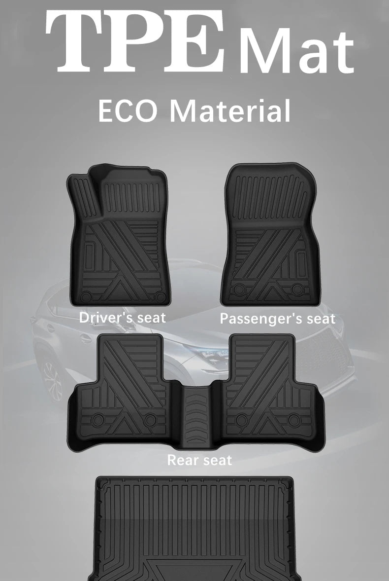 Custom Fit TPE Floor Mats for BYD 5-Seater Models (Left-Hand Drive)