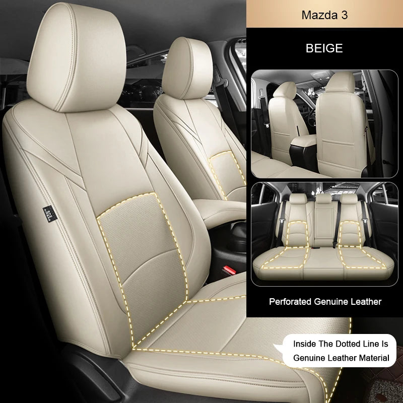 Custom Fit Leather Car Seat Covers for Mazda 3