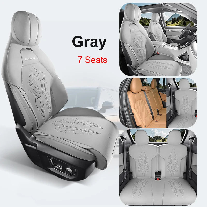 Custom Fit Half-Cover Suede Car Seat Cushion Pads for Lynk & Co 09