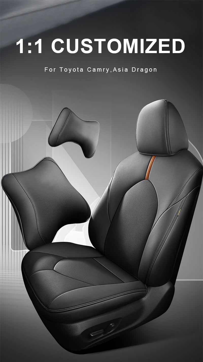 Custom Fit Leather Car Seat Covers for Toyota Camry