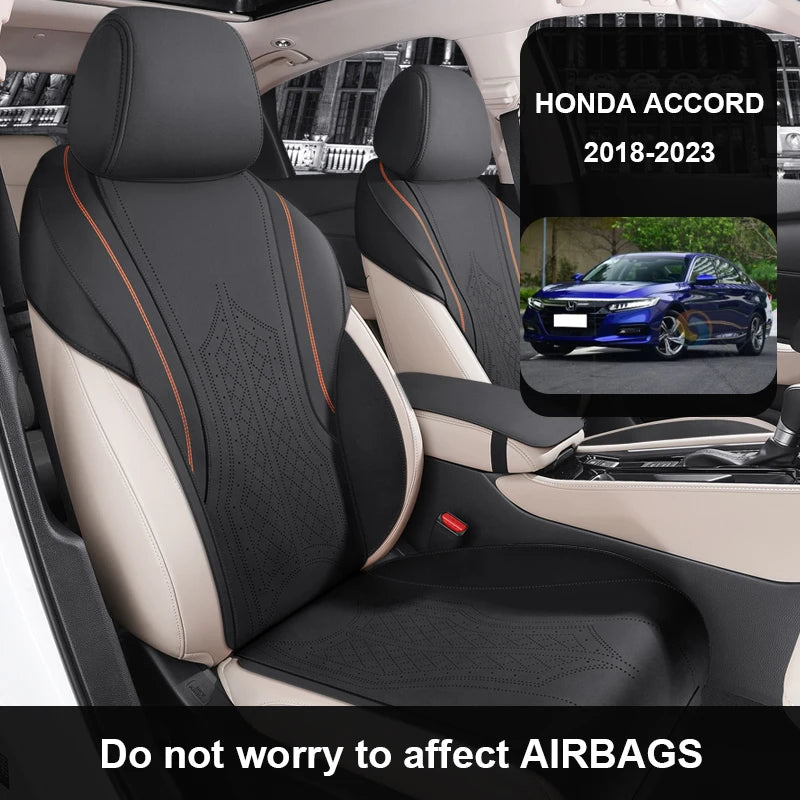 Custom Fit Suede Car Seat Covers for Honda Accord 2018–2023
