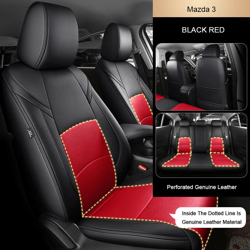Custom Fit Leather Car Seat Covers for Mazda 3