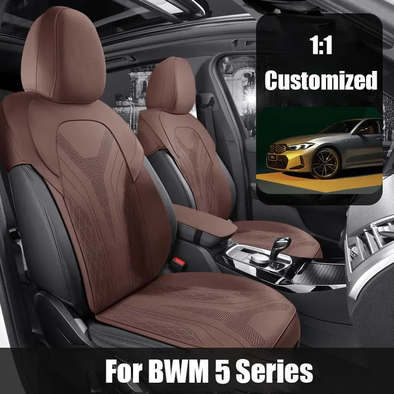 Custom Half-Cover Suede Car Seat Cushion Pad for BMW 5 Series