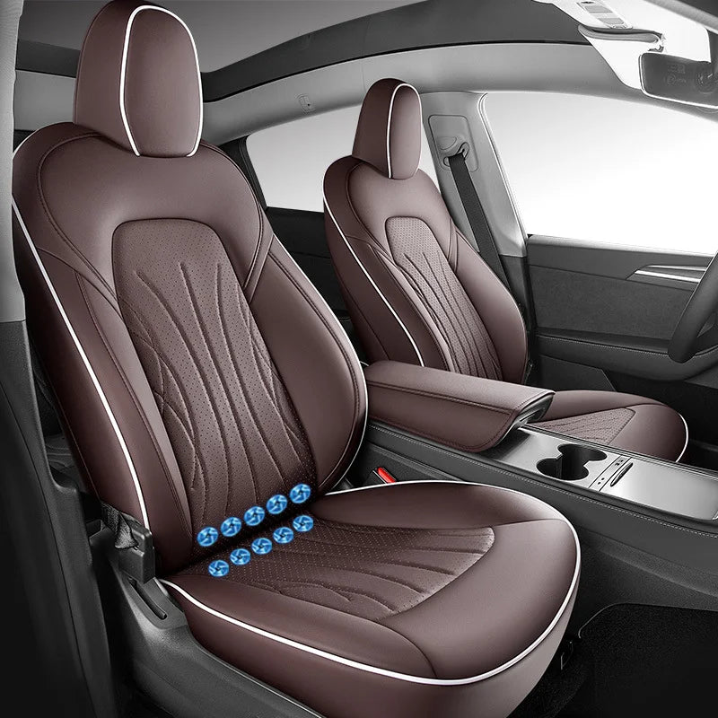 Car Ventilated Cooling Seat Cushion with 10 Fans for Tesla Model Y