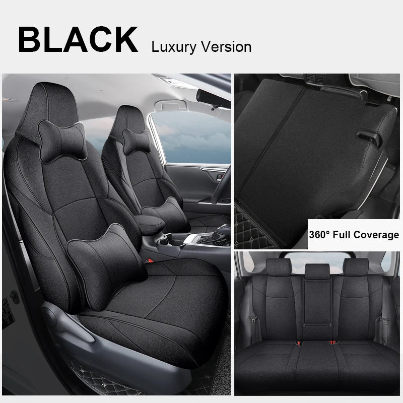 Custom Fit Flax Linen Breathable Car Seat Covers for Toyota bZ4X