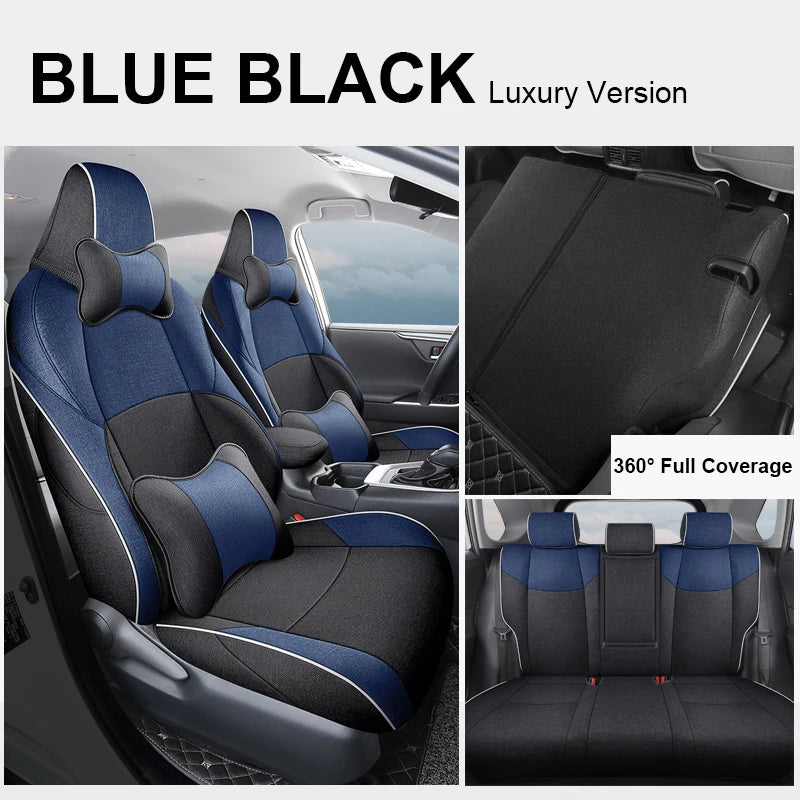 Custom Fit Flax Linen Breathable Car Seat Covers for Toyota bZ4X