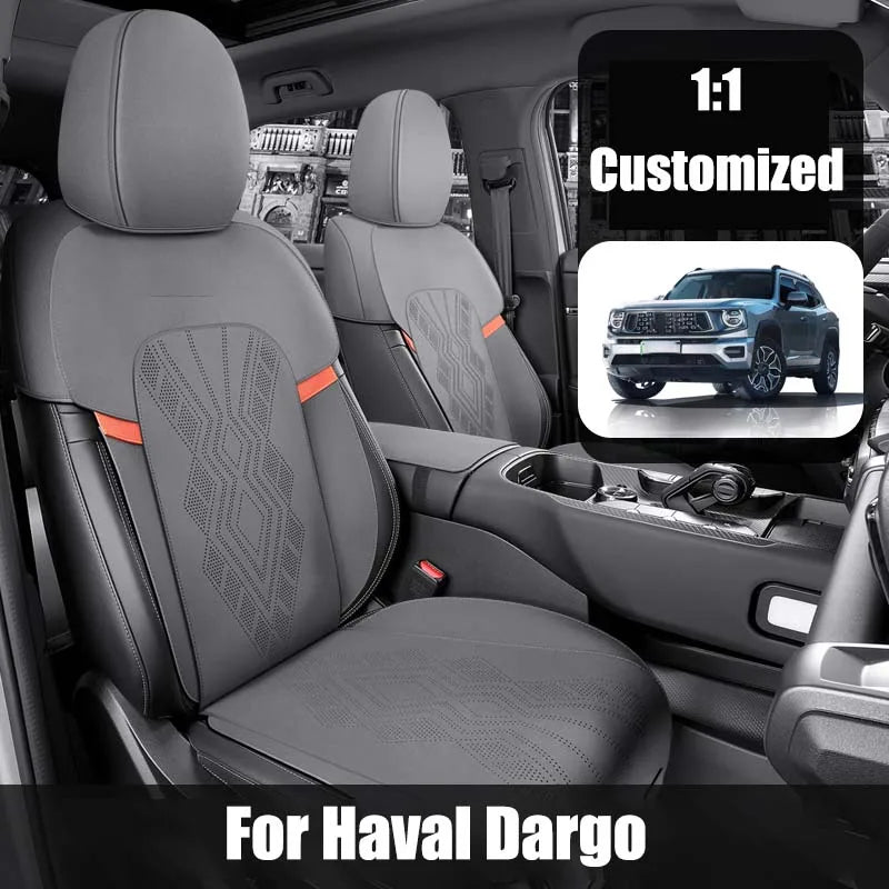 Custom Fit Half-Cover Suede Car Seat Covers for Haval Dargo