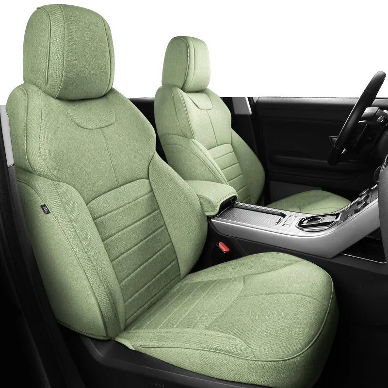 Custom Fit Flax Linen Car Seat Covers for Range Rover 2000