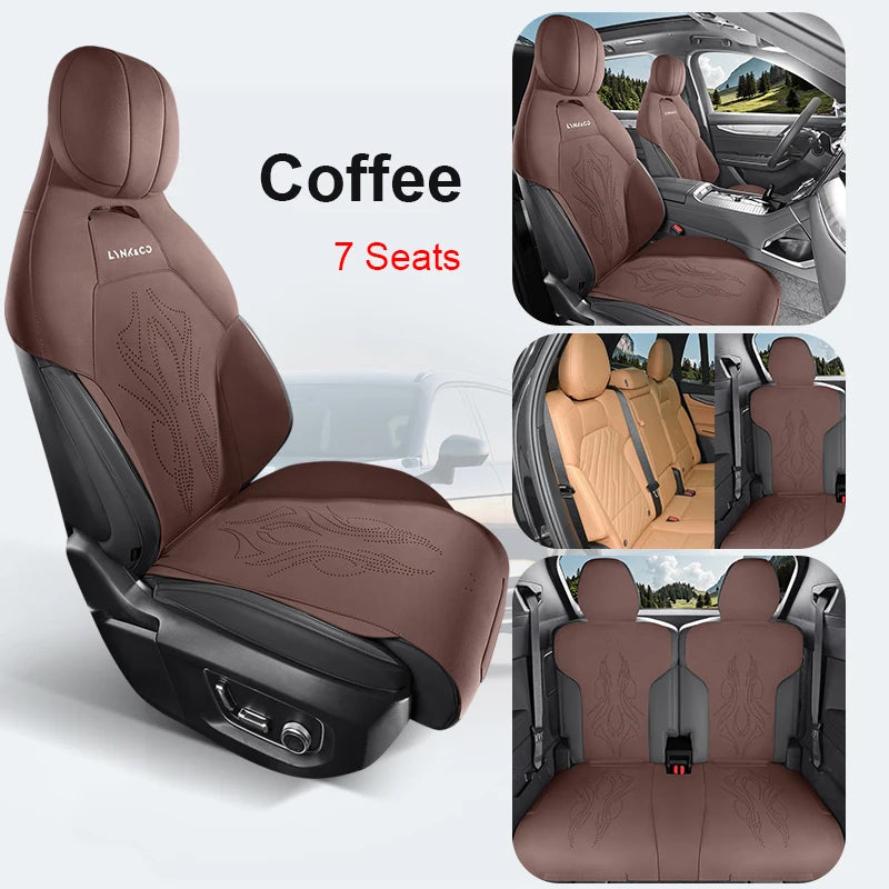 Custom Fit Half-Cover Suede Car Seat Cushion Pads for Lynk & Co 09