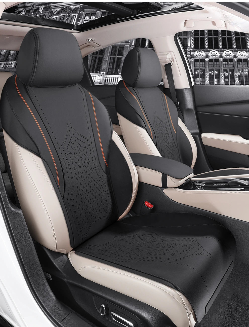 Custom Fit Half-Cover Suede Car Seat Covers for Honda Accord (2018–2023)