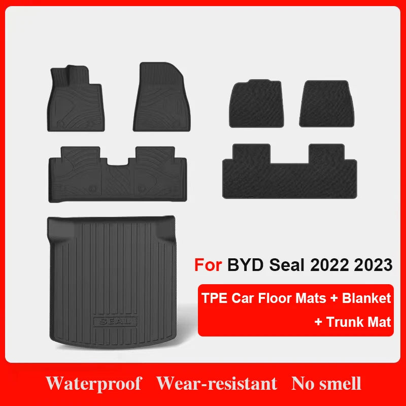 Custom Fit TPE Floor Mats for BYD Seal (2022–2023 EV)