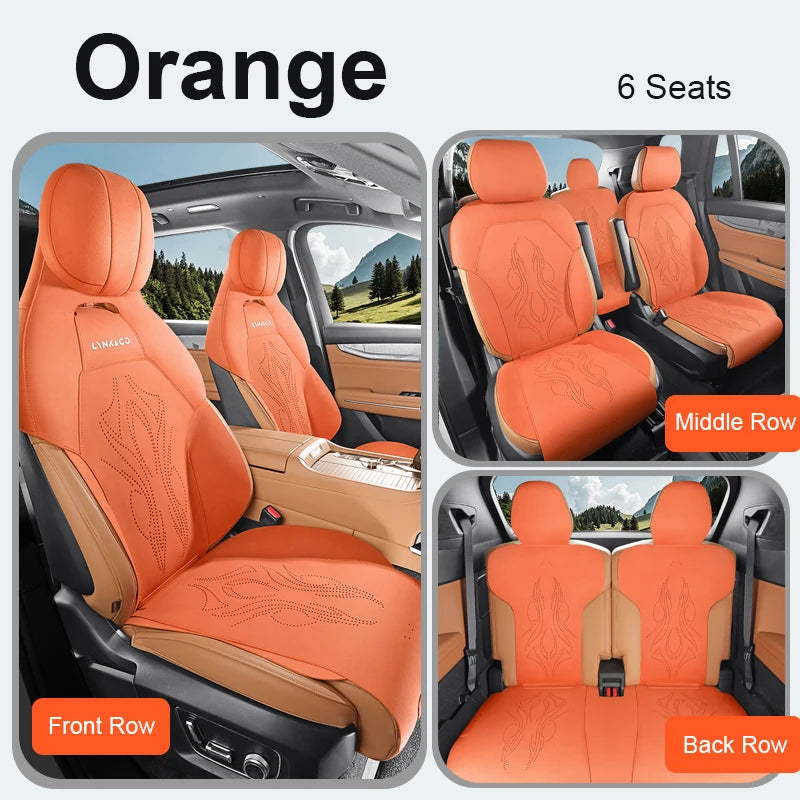 Custom Fit Half-Cover Suede Car Seat Cushion Pads for Lynk & Co 09