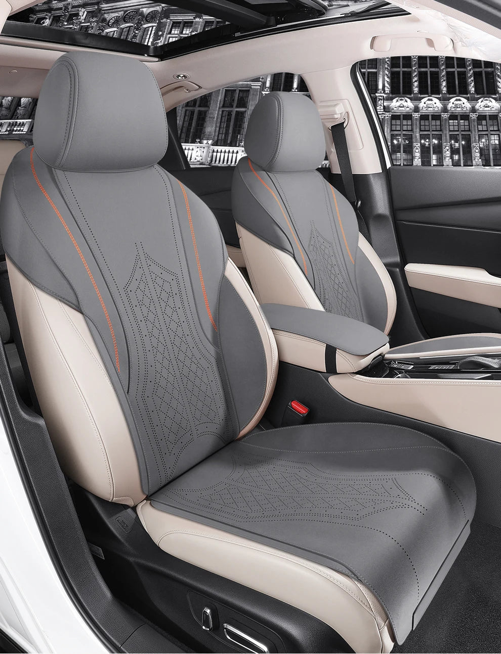 Custom Fit Half-Cover Suede Car Seat Covers for Honda Accord (2018–2023)
